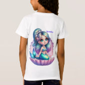 Persoonlijk Chibi Zeemeermin in Schelp T-Shirt (Achterkant)