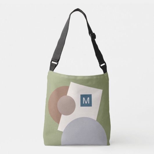 Persoonlijk chic abstract geometrisch kunstpatroon crossbody tas (Voorkant)