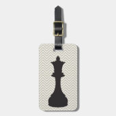 Persoonlijk Chic Chevron Chess Bagagelabel (Voorkant verticaal)