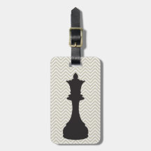 Persoonlijk Chic Chevron Chess Bagagelabel