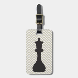 Persoonlijk Chic Chevron Chess Bagagelabel