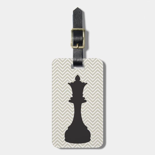 Persoonlijk Chic Chevron Chess Bagagelabel (Voorkant verticaal)