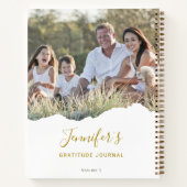 Persoonlijk Chic Gescheurd Foto Dankbaarheidsjourn Notitieboek (Achterkant)
