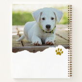Persoonlijk Chic Gescheurde Foto Hond Dankbaarheid Notitieboek (Achterkant)