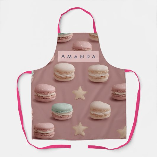 Persoonlijk Chic Pastel Macaron Patroon Schort (Voorkant)