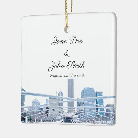 Persoonlijk Chicago Keramisch Ornament (Links)
