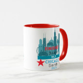 Persoonlijk Chicago Marathon 2025 cadeau voor hard Mok (Voorkant rechts)