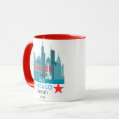 Persoonlijk Chicago Marathon 2025 Cadeau Voor Hard Mok (Voorkant links)