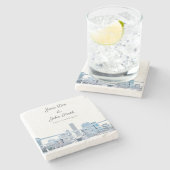 Persoonlijk Chicago Stone Onderzetter (Zijkant)