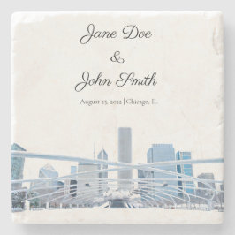 Persoonlijk Chicago Stone Onderzetter