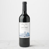 Persoonlijk Chicago Wine Label Wijn Etiket (Voorkant)