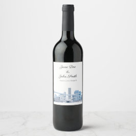 Persoonlijk Chicago Wine Label Wijn Etiket