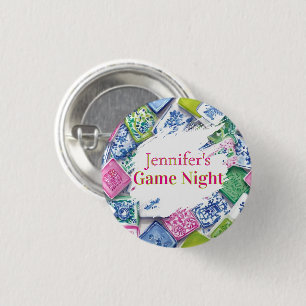 Persoonlijk Chinoiserie Preppy Mahjong Spelletjesa Ronde Button 3,2 Cm
