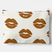 Persoonlijk Chique Bruine Lippenprint Ontwerp Etui (Achterkant)