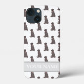 Persoonlijk Chocolade Lab Labrador Dog Case-Mate iPhone Case (Achterkant)