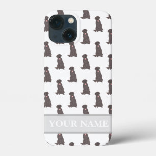 Persoonlijk Chocolade Lab Labrador Dog Case-Mate iPhone Case