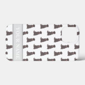 Persoonlijk Chocolade Lab Labrador Dog Case-Mate iPhone Case (Achterkant (horizontaal))