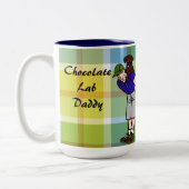 Persoonlijk Chocolade Lab Papa Pset Tweekleurige Koffiemok (Links)