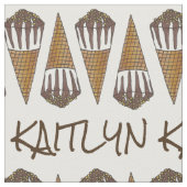 Persoonlijk chocolade-pinda-ijs stof (Close Up)