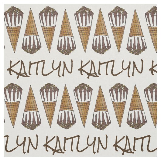 Persoonlijk chocolade-pinda-ijs stof (Swatch)