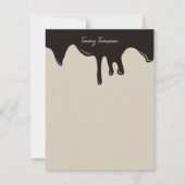 Persoonlijk chocolade thema patroon notitiekaartje (Voorkant)