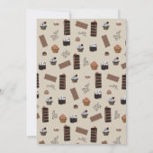 Persoonlijk chocoladethema patroon bedankkaart (Achterkant)
