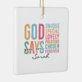 Persoonlijk christelijk | Bijbelversornament Keramisch Ornament (Rechts)