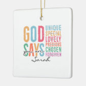 Persoonlijk christelijk | Bijbelversornament Keramisch Ornament (Links)