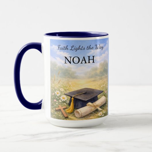 Persoonlijk Christelijk Geschenk voor Afstuderen v Mok (Links)