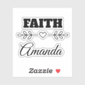 Persoonlijk Christelijk Hart Sticker (Vel)
