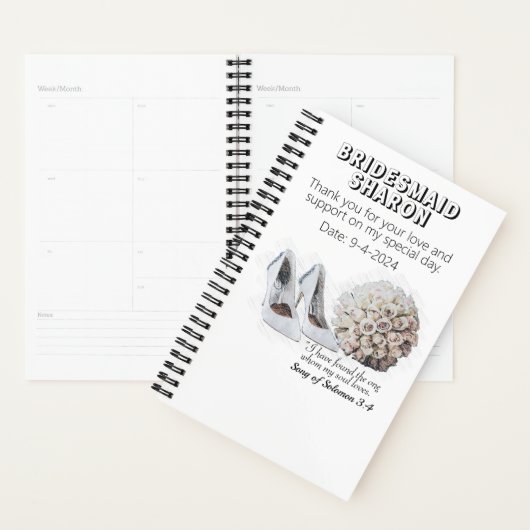 Persoonlijk Christelijk Trouwjurk Bruidsmeisje Ges Planner (Display)