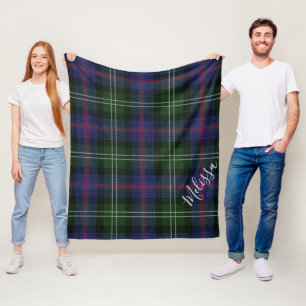 Persoonlijk Cisco Sutherland Tartan Pset Naam toev Fleece Deken