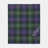 Persoonlijk Cisco Sutherland Tartan Pset Naam toev Fleece Deken (Voorkant)