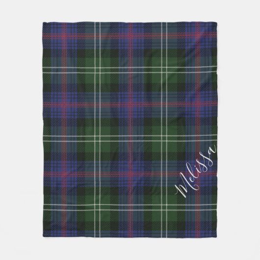 Persoonlijk Cisco Sutherland Tartan Pset Naam toev Fleece Deken (Voorkant)