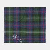 Persoonlijk Cisco Sutherland Tartan Pset Naam toev Fleece Deken (Voorkant (Horizontaal))