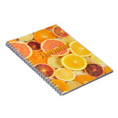 Persoonlijk citrus notitieboek | Vers fruit school (Rechterzijde)