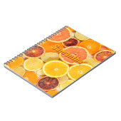 Persoonlijk Citrusfruit Notitieboek – Frisse Schoo (Linkerzijde)