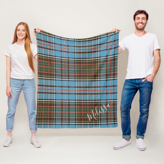 Persoonlijk Clan Anderson Pset Tartan Fleece Deken (In situ)