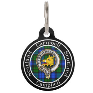 Persoonlijk Clan Badge & Tartan Campbell Huisdierpenning
