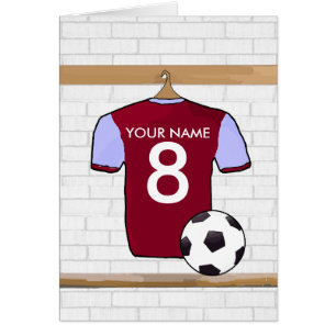 Persoonlijk Claret Blue Football Soccer Jersey