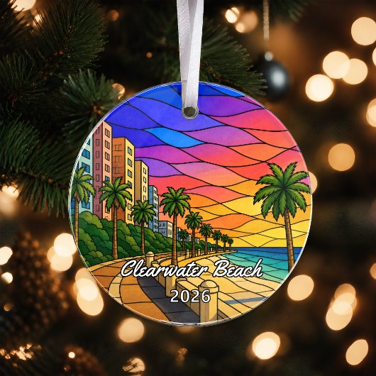 Persoonlijk Clearwater Beach Acrylaat Ornament, Cu Ornament