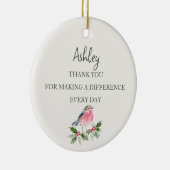 Persoonlijk CNA Kerst Dank Geschenk Keramisch Ornament (Rechts)
