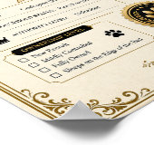 Persoonlijk Cockapoo-eigenaarscertificaat – cadeau Poster (Hoek)