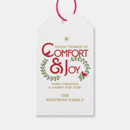 Persoonlijk comfort en vreugde met Kerstmis Cadeaulabel
