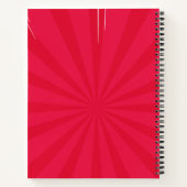 Persoonlijk Comic Notitieboek | Rood Pop Art Dagbo (Achterkant)