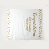 Persoonlijk Confetti Feliciteert Geslaagd Afgestud Wandkleed (Voorkant (horizontaal))