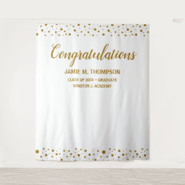 Persoonlijk Confetti Gefeliciteerd Geslaagd Afgest Wandkleed