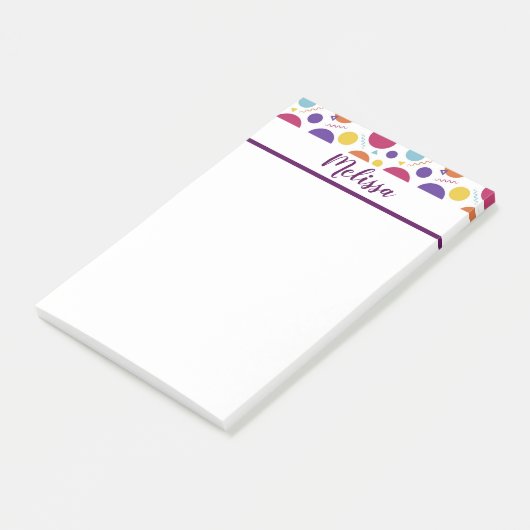 Persoonlijk confetti post-it® notes (Schuin)