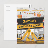 Persoonlijk constructie verjaardagszone ontwerp briefkaart (Voorkant / Achterkant)