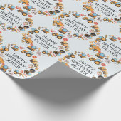 Persoonlijk constructiethema verjaardagsfeest cadeaupapier (Hoek)